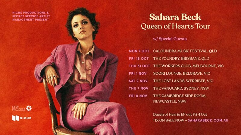 SAHARA BECK ANNOUNCES QUEEN OF HEARTS EP & NATIONAL TOUR DATES